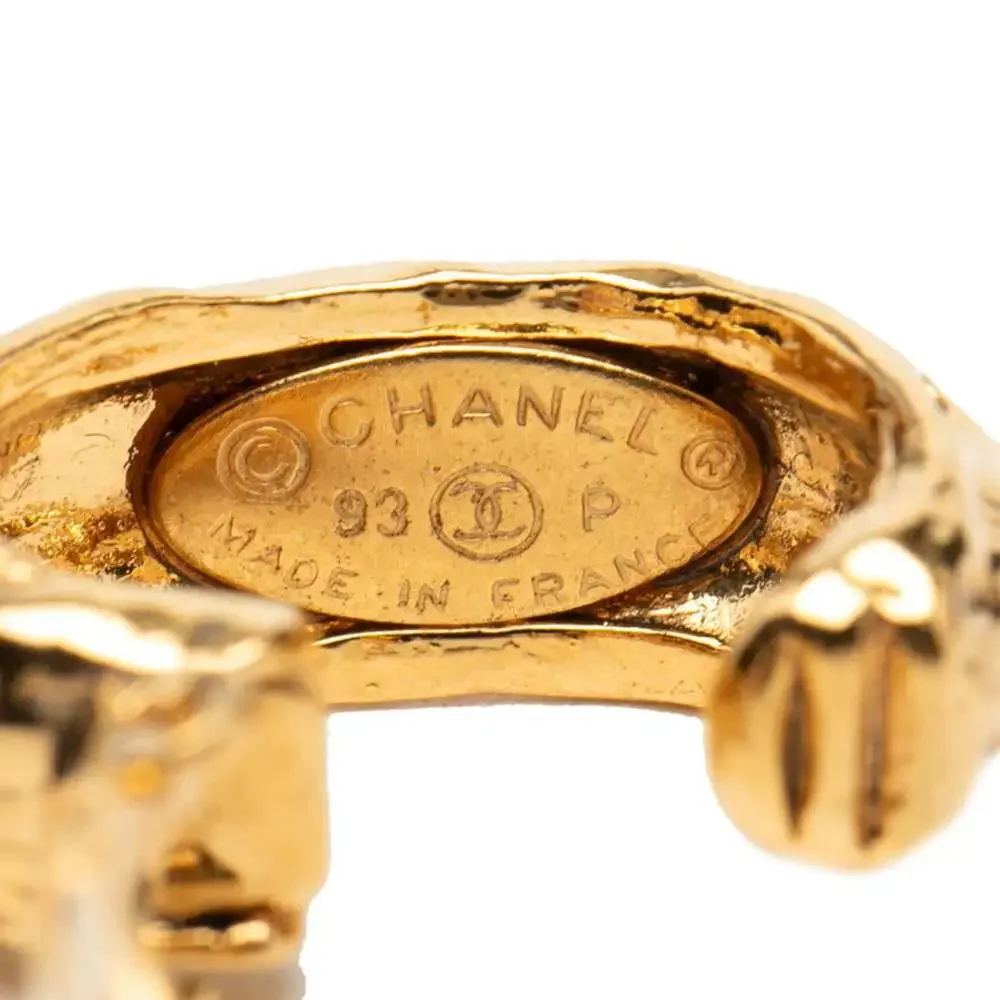 Chanel Cc Logo Clip-On Earrings Metal #250008C56B